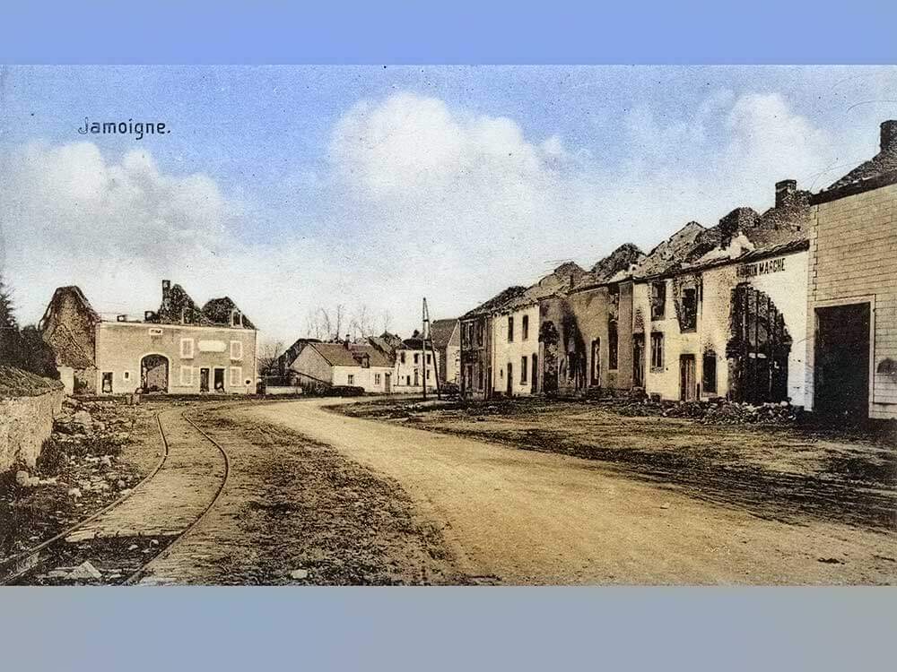 The commune of Jamoigne devastated.