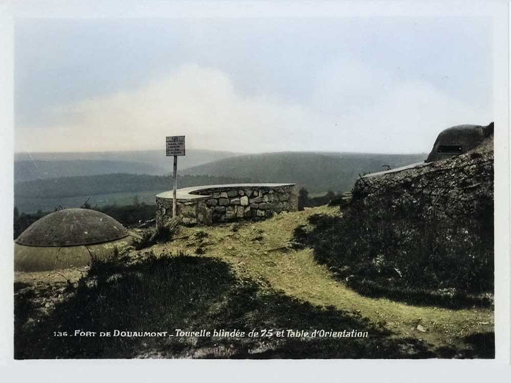 Een gepantserde geschutskoepel van Fort Douaumont.