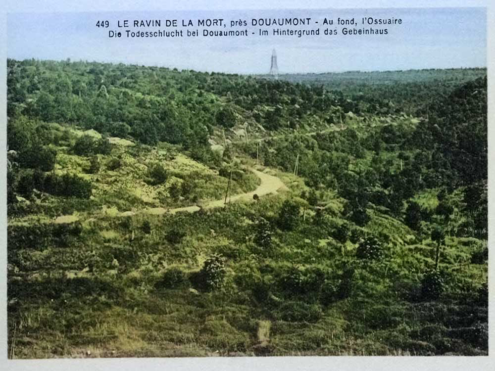 Le ravin de la mort, près de Douaumont.