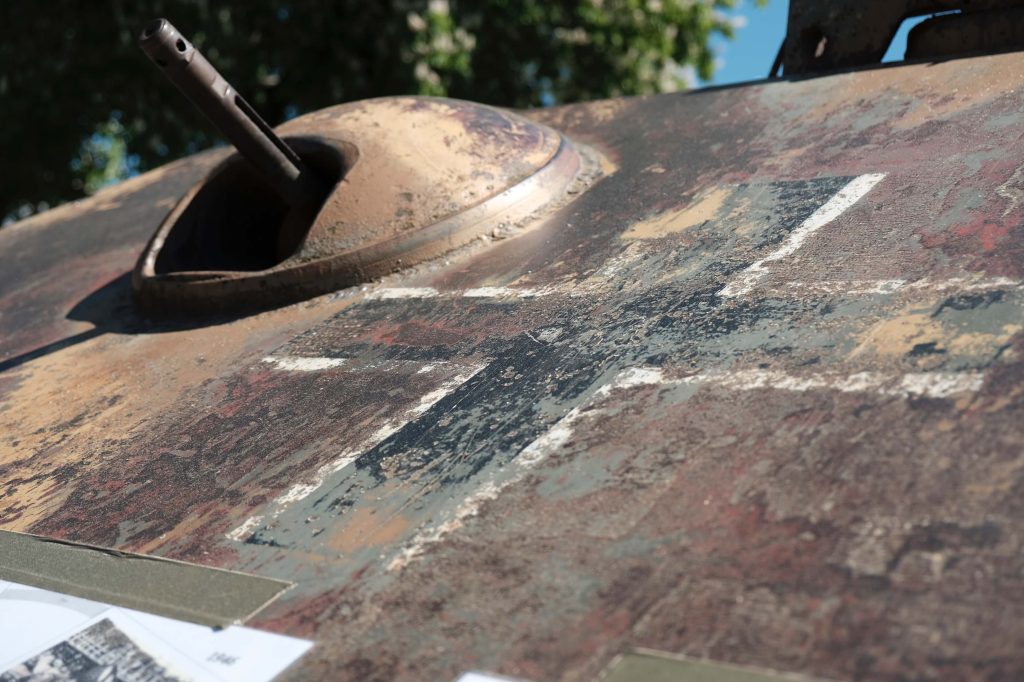 Detail of a vintage vehicle.