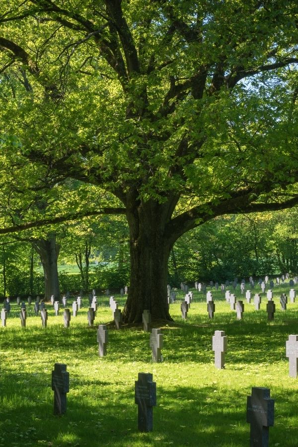 Tombes du cimetière militaire allemand de Sandweiler.