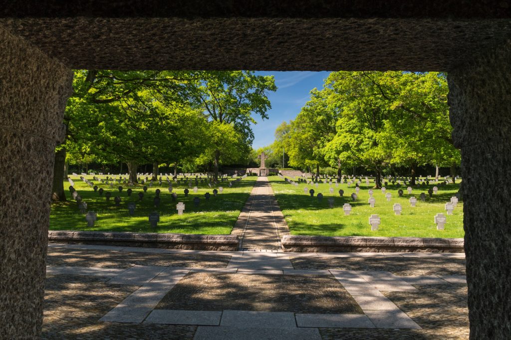 Vue sur le cimetière de Sandweiler.