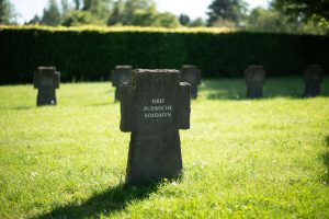 St. Vith Cemetery, grave of three Russian soldiers.