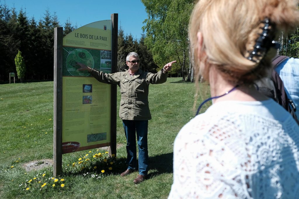 Visite du Bois de la Paix.