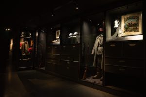 Uniforms and personal belongings on display at the Verdun Memorial