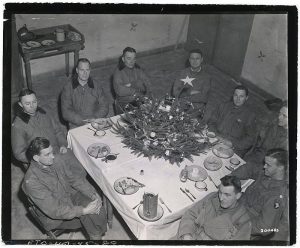 Le jour de Noël 44 au Q.G. de McAuliffe à Bastogne.