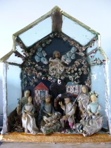 German crib of the XVIIIth century with wax characters.